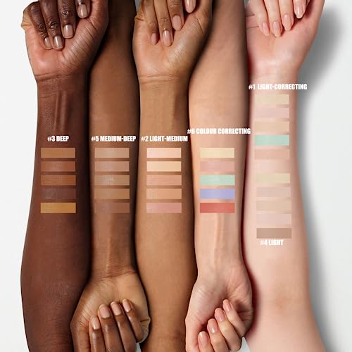 5 In 1 Multi-Use Correcting Concealer Palette,Waterproof Long Lasting Contour Palette,Professional Creamy Concealer Kit for Women,Easy to Create Full Coverage and Natural Finish.#5