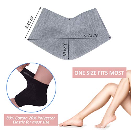 Exptolii Moisturizing Gel Heel Socks - 3 Pairs Toeless Spa