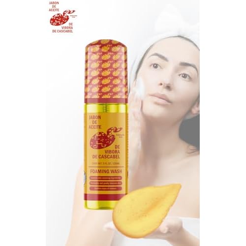 Jab?n De Aceite de Vibora de cascabel (140g) + Foaming Wash Face & body (Jab?n L?quido espumoso Para cara y Cuerpo) 150 ml Ayuda con imperfecciones en la piel ORIGINAL