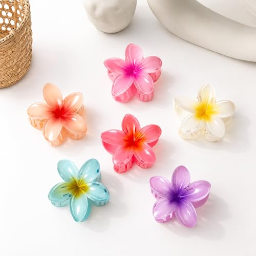 Vigorpace 6 Pack Flower Hair Claw Clips for Women & Girls