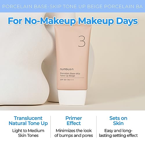 Numbuzin No.3 Porcelain Tone Up SPF50+ PA++++ Sunscreen