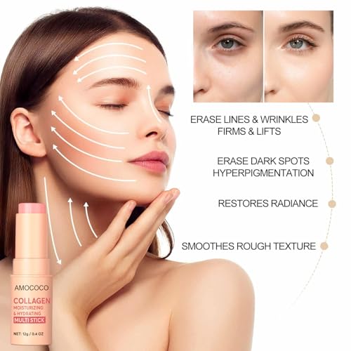Collagen Hydrating Balm Stick 3-Pack – Lip, Eye & Face Moisturizer