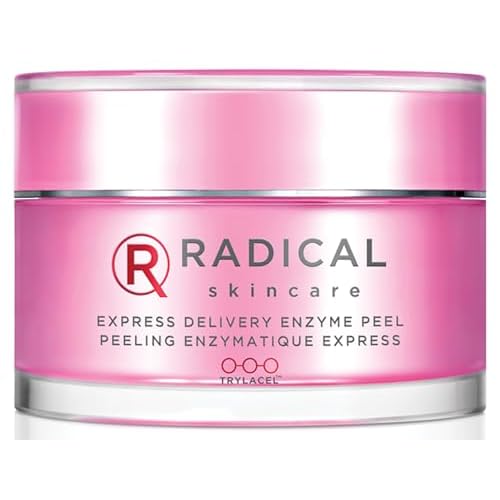 Radical Skincare Express Delivery Facial Enzyme Peel Mask Cleanser Exfoliator - Reveal Smooth, Supple, Polished Skin In Minutes | Paraben & Cruelty Free | Clinically Proven Results (1.7 oz)