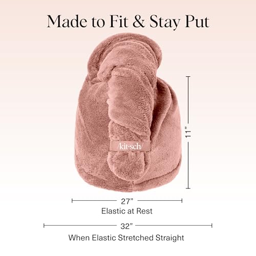 Kitsch XL Microfiber Hair Towel Wrap for Women - Fast Drying Turban
