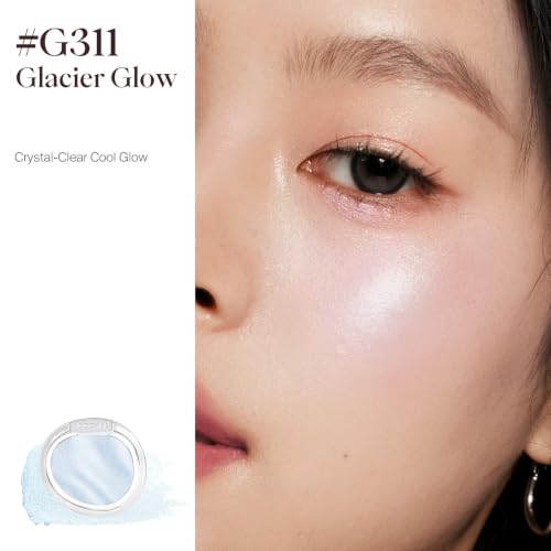 JOOCYEE AURA Glacier Glow Highlighter - Luminous Icy Blue Powder