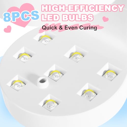 MEKK White Mini UV Nail Curing Lamp, Auto-Sensor Hand & Foot Gel Light