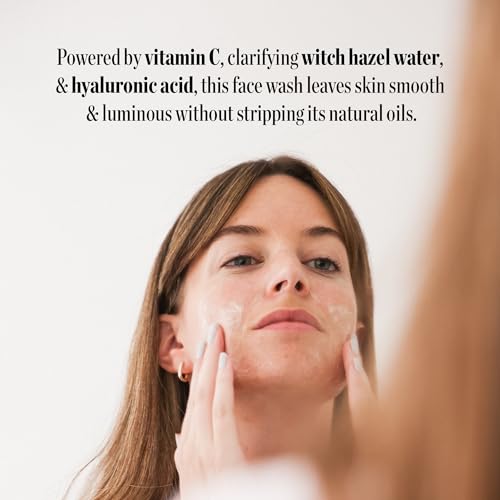 Joanna Vargas Vitamin C Face Wash for Women ? Hydrating Daily Facial Cleanser with Witch Hazel, Hyaluronic Acid & Galactoarabinan ? Gentle Clarifying Face Wash for Dry or Dull Skin ? 120ml