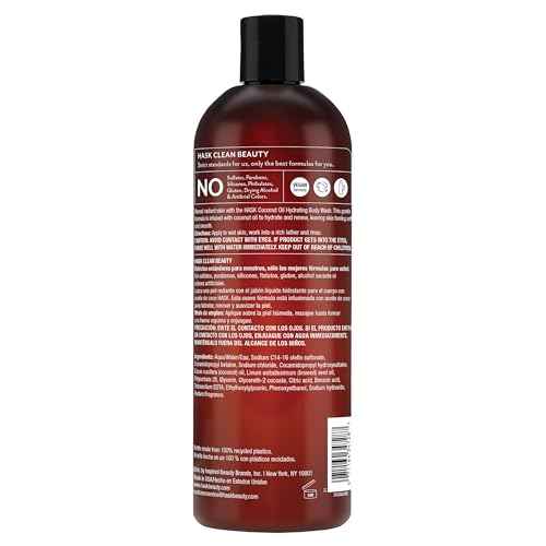 HASK Coconut Oil Nourishing Body Wash | Hydrates & Softens Skin, Vegan, pH-Balanced, Free of Sulfates, Parabens, Gluten, & Cruelty-Free