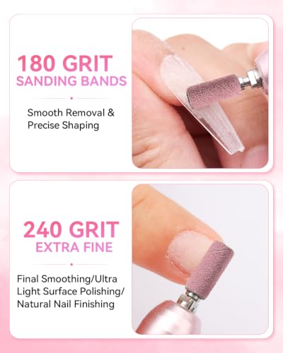 Makartt 180/240 Grit Sanding Bands Set - 100 Pcs with 3.1mm Mandrel
