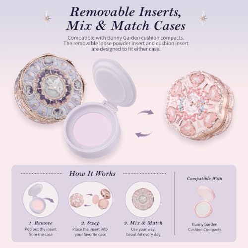 Flower Knows Knight Unicorn Cloud Loose Setting Powder - Talc-Free, 24H Oil Control