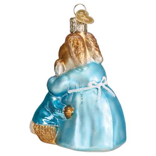 Old World Christmas Mrs. Rabbit and Peter Glass Blown Ornament for Christmas Tree