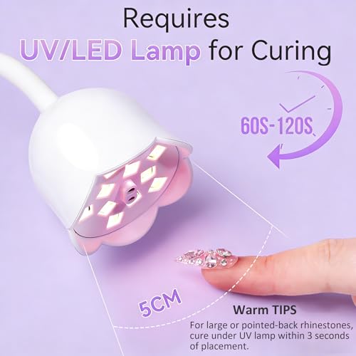 Makartt Rhinestone Glue Set - 12x30ml Medium Viscosity for 1–6mm Rhinestones & 3D Charms (Variation: Nail Rhinestone Glue Set, 12 x 30ml)