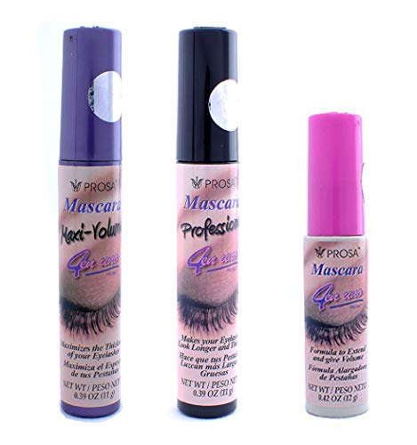 Prosa Professional Maxi Volume Black Mascara 4 in 1 (3-Pack)