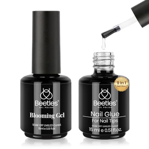 Beetles Blooming Gel & Nail Glue Set H-Clear-2 15ml for Nail Art & Extensions
