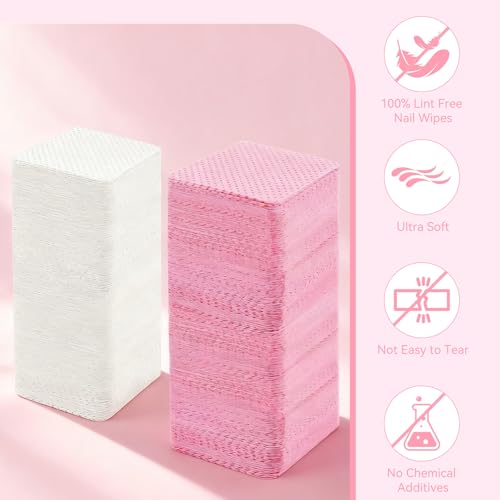 720 Pcs Lint-Free Nail Wipes Set - Absorbent, Soft, Non-Woven for Nail Care - Variation of THIS listing 720