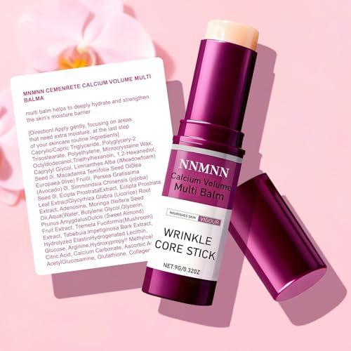 Calcium Volume Multi Balm Stick - Calcium Enriched Formula for Skin Hydration, Anti-aging, Smoothing & Firming - Multi-Purpose Balm for Face, Eyes & Neck, Korean Collagen Moisturing Stick