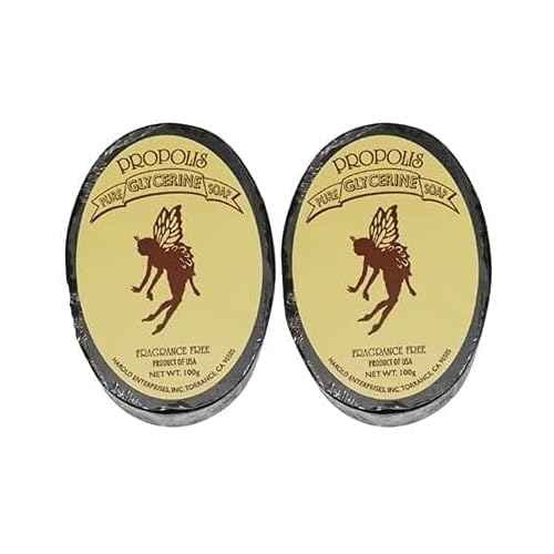 Pure Brazilian Propolis Soap bar, Pure Glycerin Soap,Acne skin, Anti-bacterial, Anti-inflammation Soften and Refresh skin,For all skin types (2 pk)