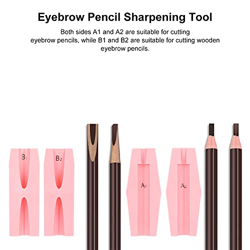 4-in-1 Duckbill Eyebrow Pencil Sharpener Tool for Flat Pointed Tip