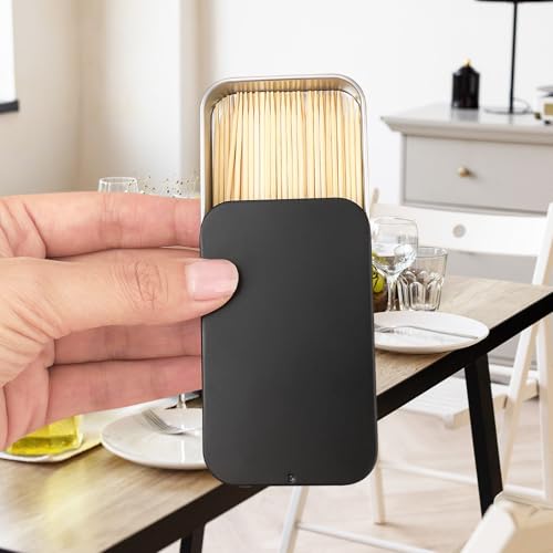 Sliverdew 2Pack Portable Dental Floss Cases Refillable Travel Floss Holders Black