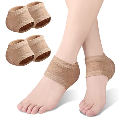 Moisturizing Heel Socks 2 Pairs for Dry Cracked Heels Soft Gel Lined Repair Spa Foot Care