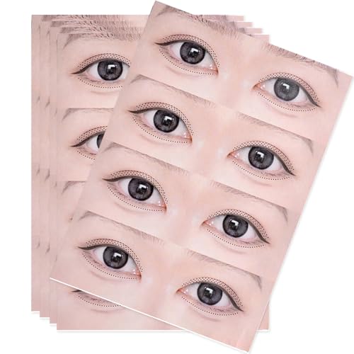 Eyelash Practice Cards 5 Sheet Pack with 3D Eye Stickers