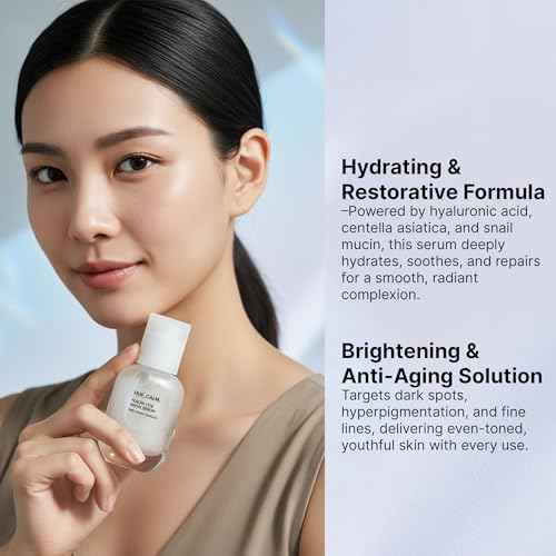 Niacin Vita Snow Serum, Korean Skincare for Brightening, Hydration, Oil Control, 3% Niacinamide, Vitamin C Serum & Ceramide, Dark Spot Corrector, Hyperpigmentation Treatment, Gentle Daily Use