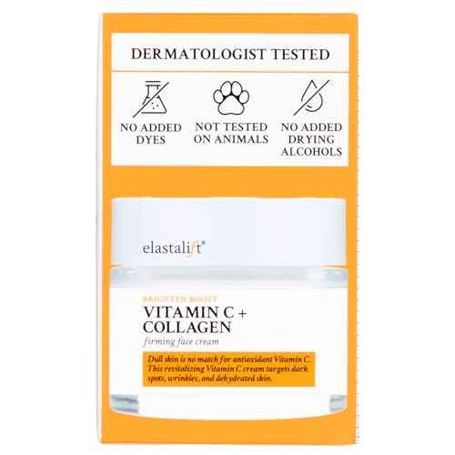 Elastalift Vitamin C Firming Face Cream Moisturizer Skin Care Facial Lotion, Potent Vitamin C Gel Cream For Face Targets Dry Skin, Age Spots, Wrinkles, Hyperpigmentation, & Sun Damaged Skin, 2 Fl Oz