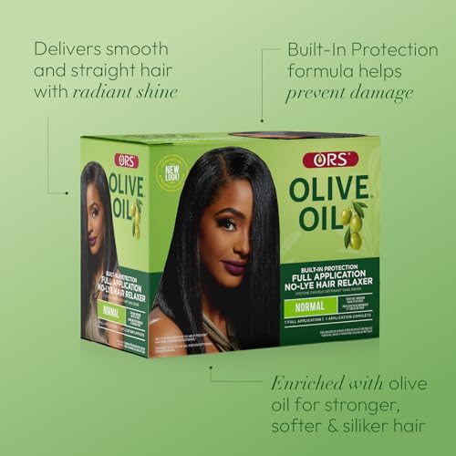 ORS Olive Oil Built-In Protection Full Application No-Lye Hair Relaxer Normal Strength (Pack of 4)