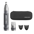 Conair Men Ear, Nose and Eyebrow Trimmer, Patented 360¡Æ Bevel Blade for No Pulls, Nicks or Cuts Guaranteed, Nose Hair Trimmer for Men, Non-Slip Grip, 5-Piece Kit with Travel Case