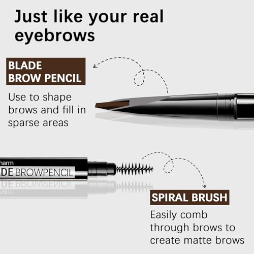 MAVENI Microblading Eyebrow Pencil - 0.1mm Ultra-Fine, Waterproof, Black