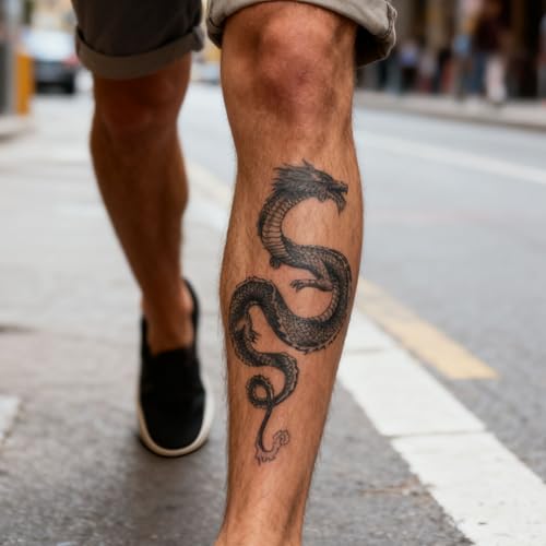 Semi Permanent Dragon Tattoo Stickers - 2 Sheets, 7-15 Days