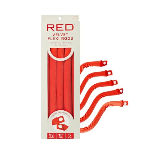 Red by Kiss Velvet Flexi Rods Heatless Curlers 5/8" (5 Count)