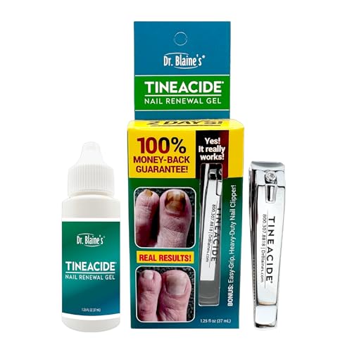 Dr. Blaine's Tineacide Nail Renewal Gel 1.25 oz with Precision Clippers