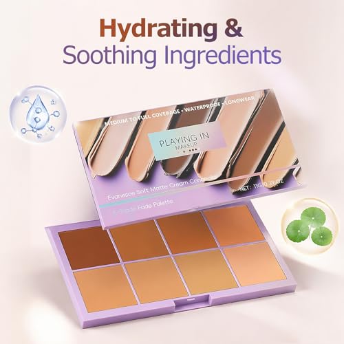 Soft Matte Cream Concealer Palette - 8 Shades Full Coverage