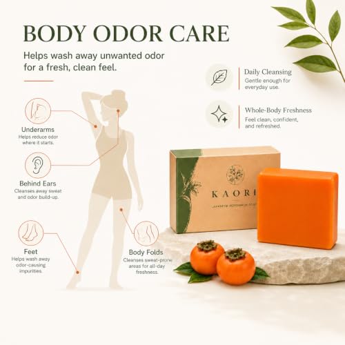 KAORI Persimmon Deodorizing Soap for Odor-Free Freshness