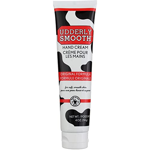 Udderly Smooth Hand Cream 4 oz - Lightly Scented Moisturizer (Pack of 2)