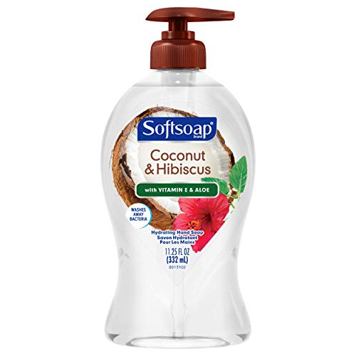 Softsoap Coconut & Hibiscus Scent Hydrating Liquid Hand Soap,Liquid Hand Soap,11.25 Fl Oz,(Pack of 12)