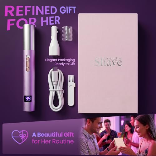 Nose & Ear Hair Trimmer with Rechargeable Battery & LED Display