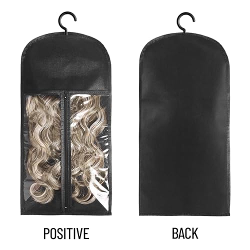3PCS Wig Storage Bags with Hanger - Dust-Proof Organizer for Wigs