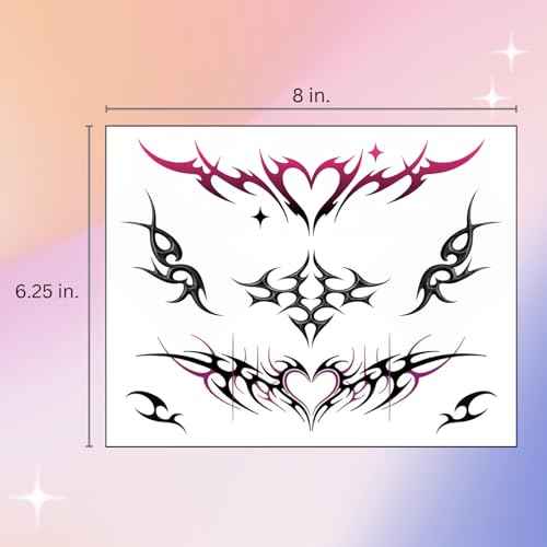 Tramp Stamp Temporary Tattoos | Y2K Edgy Cybersigilism | Realistic Waterproof Fake Tats | Festival, Bachelorette, Halloween, Birthday Favors, Accessories