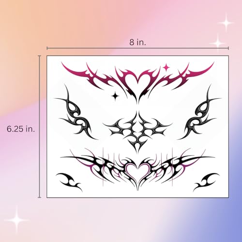 Y2K Tramp Stamp Temporary Tattoos | Waterproof Fake Tats