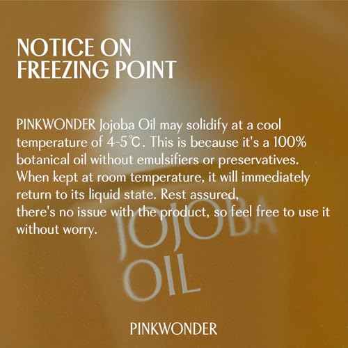 PINKWONDER USDA Organic Jojoba Oil | 100% Pure, Cold-Pressed Oil for Face & Facial Care, Gua Sha | Non-Greasy Korean Skin Care for Women 0.33oz (10ml)