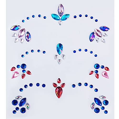 Face Tattoos for Eyebrow Diamond Tattoo Sticker Party Face Decoration Eye Makeup Supplies