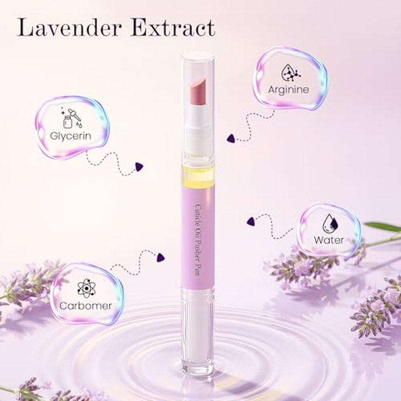 Ceramic Cuticle Remover Pen - Moisturizing Nail Pusher Tool (4 Pcs)
