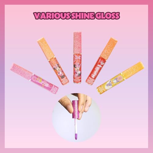 Minnie Mouse Plant Based Lip Gloss Set - 12 Pack Girls Makeup