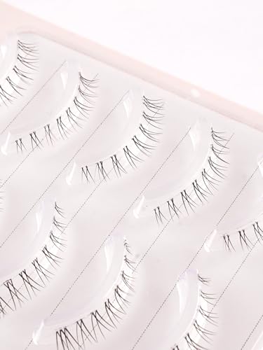 LASGOOS Lower Lash False Eyelashes 5 Pairs Clear Band