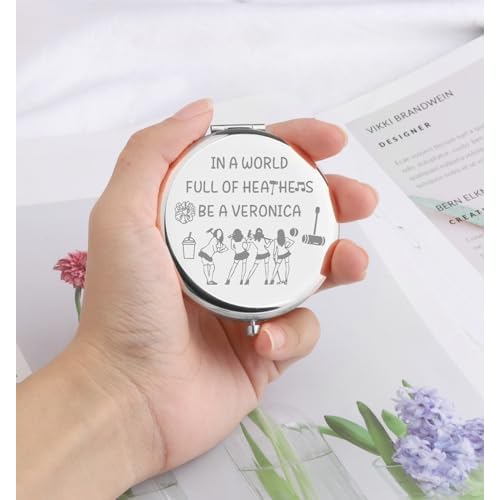 WSNANG Sisters Musical Inspired Gifts Musical Travel Makeup Mirror Musical Theater Fans Gift (Ver-nica Mirror-Steel)