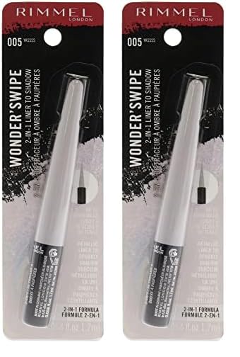 Rimmel London Wonder Swipe 2-in-1 Liner to Shadow - 005 Yasss Eyeliner Women 0.06 oz (Pack of 2)