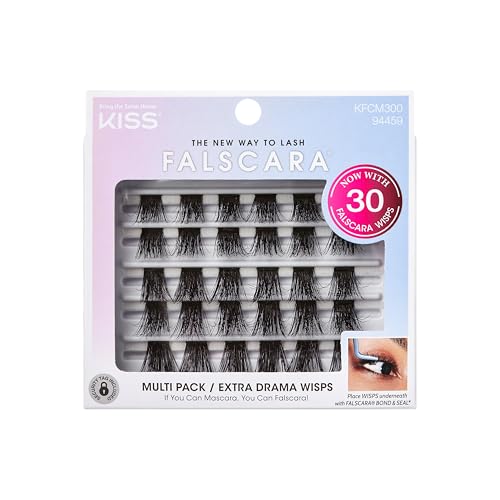FALSCARA Collection Lash Extension Kit Multi Pack, Extra Drama Wisps Eyelash Clusters, Featherlight False Eyelashes, 18mm-20mm Ultra Glam Volume Lash Extension Wisps, 30 Lash Clusters