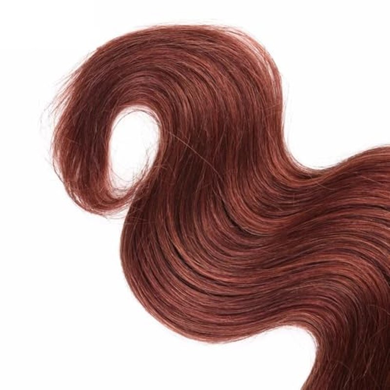 Fridnae 12-Inch Body Wave Human Hair Bundles - Color 33 Auburn Brown